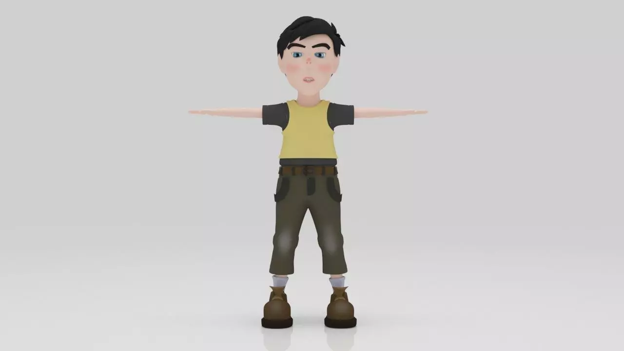 Character Popi Rigged  Low-poly 3D model_1