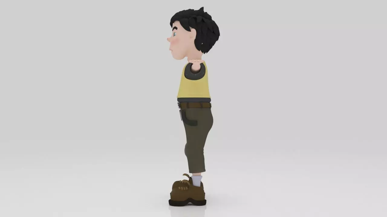 Character Popi Rigged  Low-poly 3D model_2