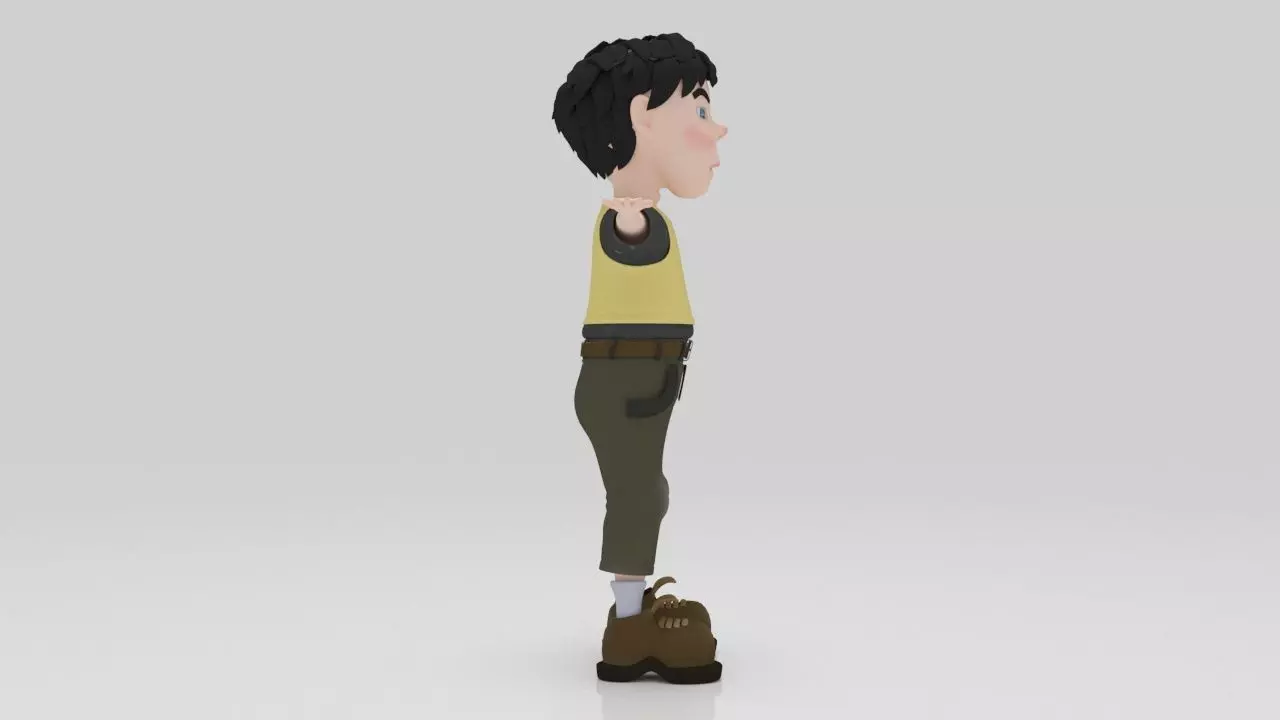 Character Popi Rigged  Low-poly 3D model_4