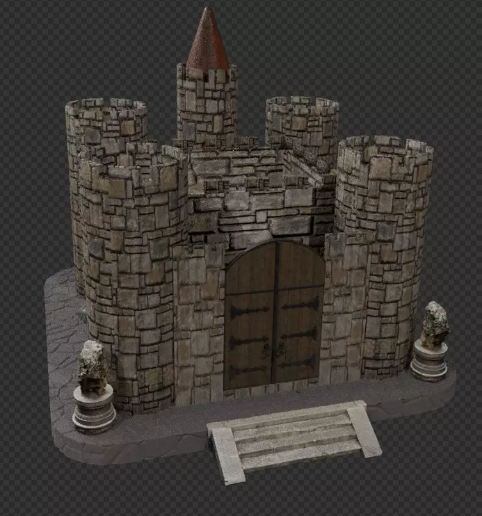 Castle Pen Holder 3D Printable STL Model 3D print model