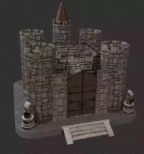 Castle Pen Holder  3D Printable STL Model