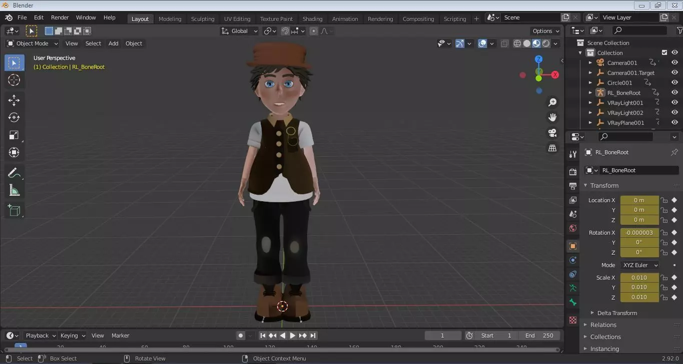 Character Lipo Rigged  Low-poly 3D model_14