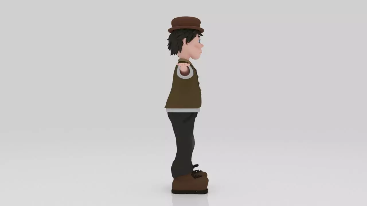 Character Lipo Rigged  Low-poly 3D model_4