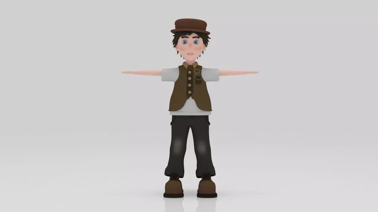 Character Lipo Rigged  Low-poly 3D model_1