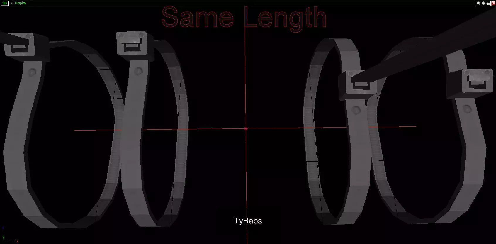 Gray Ty-Raps 3D Model Collection_3