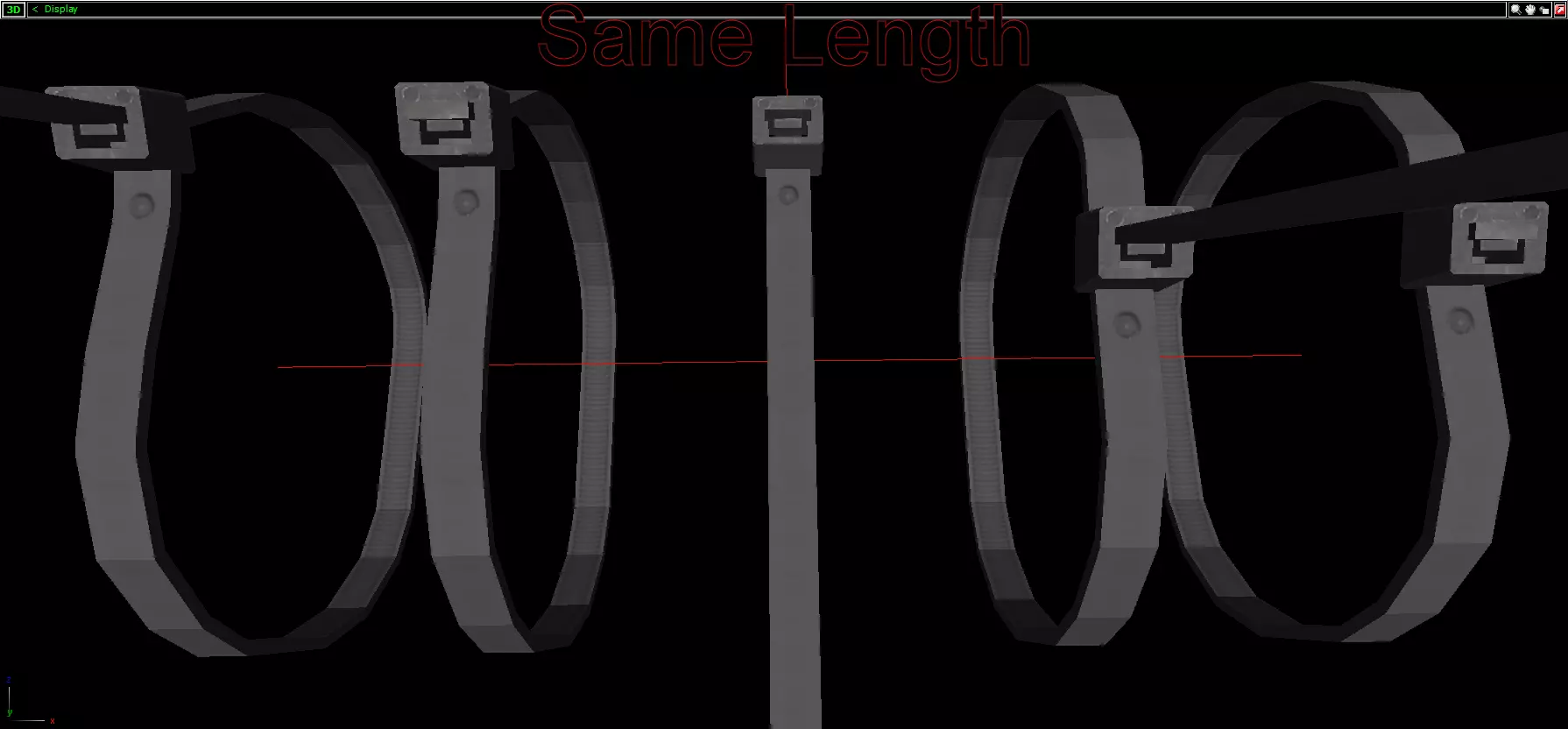 Gray Ty-Raps 3D Model Collection_0