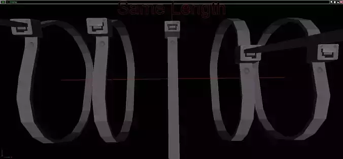 Gray Ty-Raps 3D Model Collection