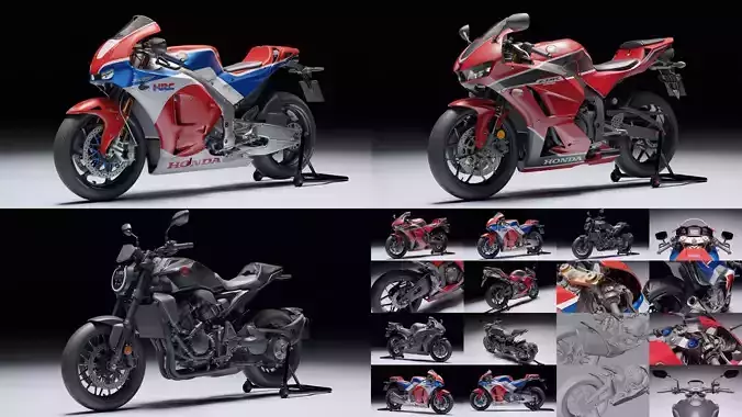 Honda Performance Trio 3D Model Collection
