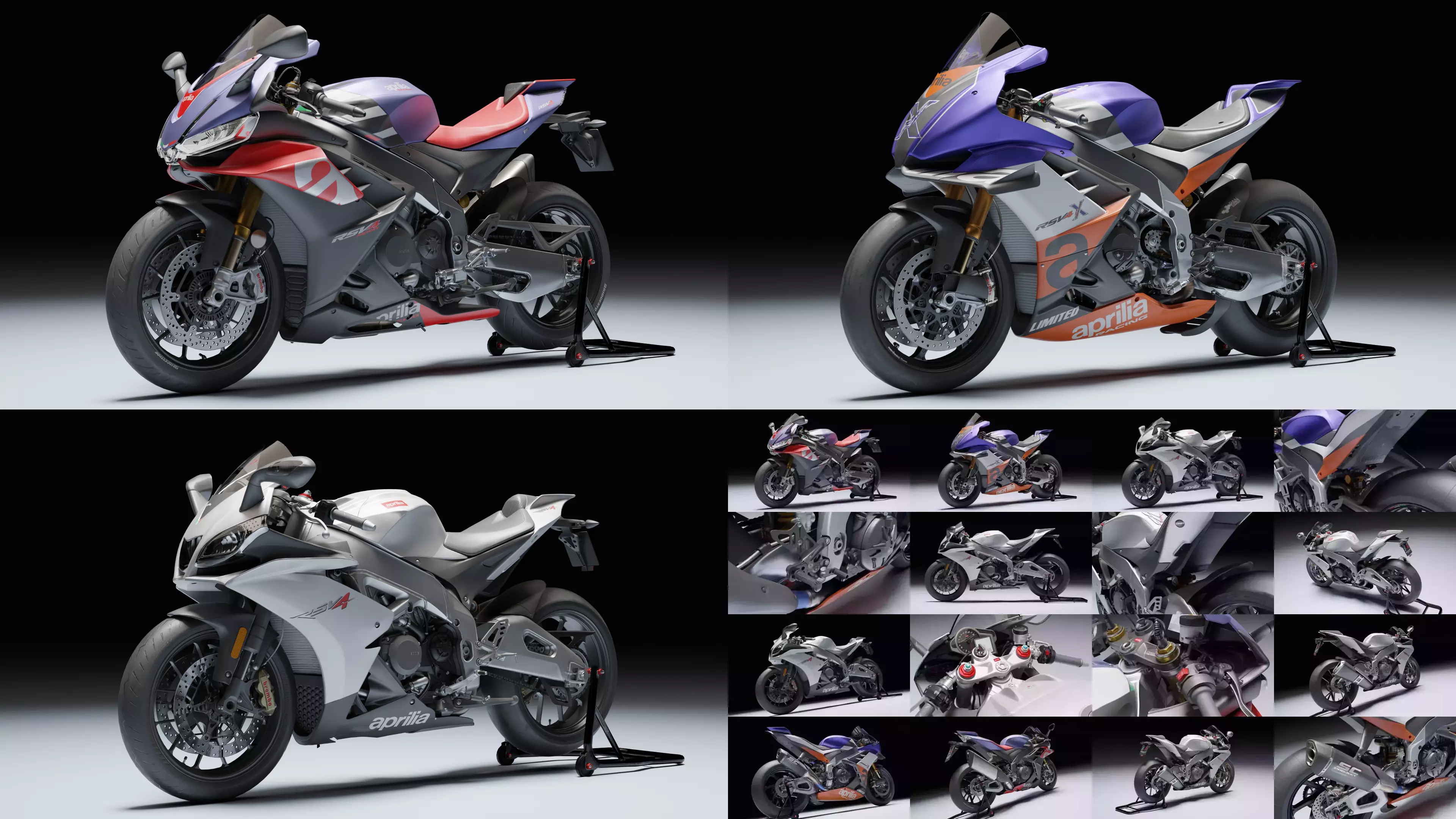 Aprilia RSV4 Evolution Pack 3D Model Collection_0