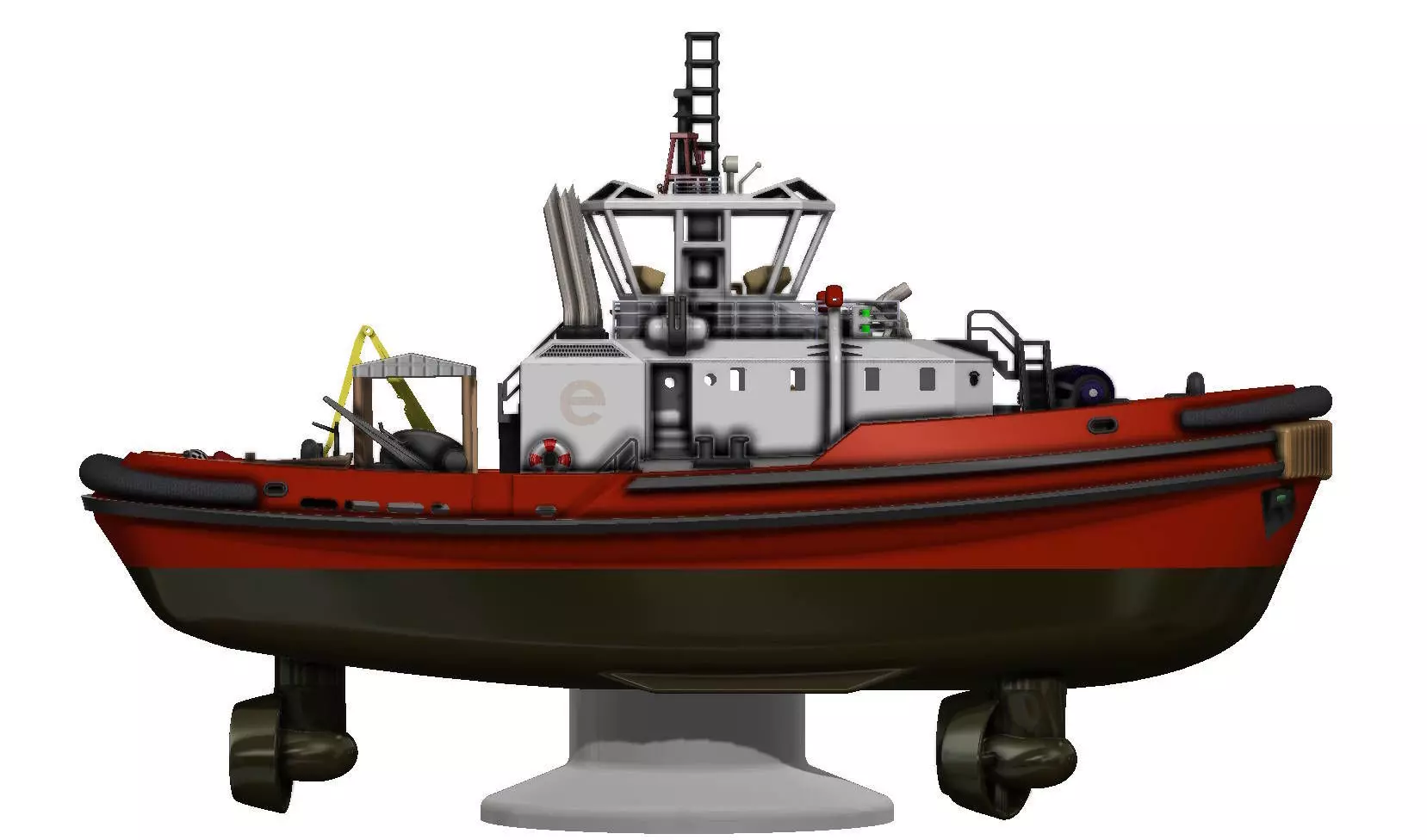 Modern Azimuth-Propelled Tug  3D Printable Model 3D print model_5