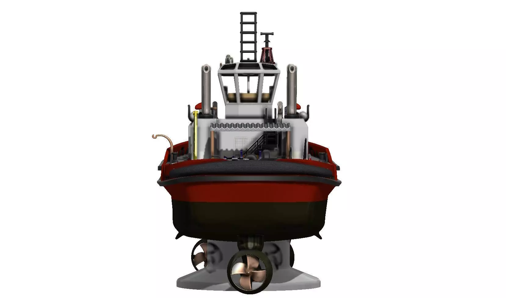 Modern Azimuth-Propelled Tug  3D Printable Model 3D print model_3