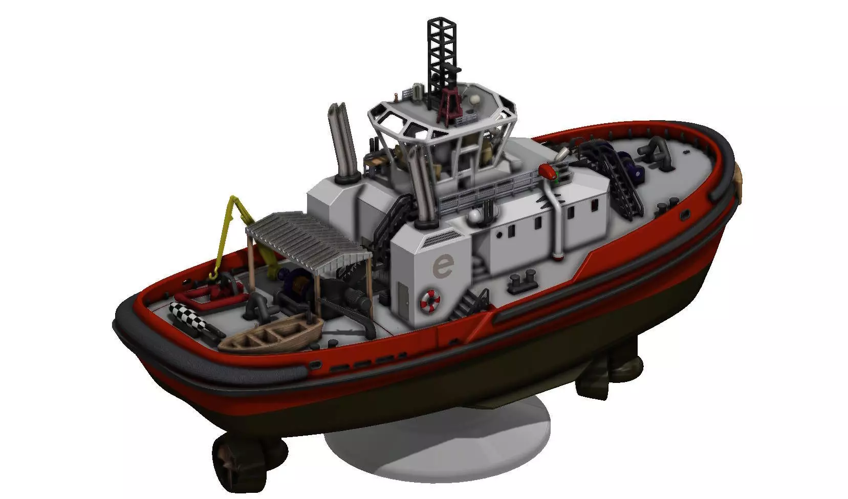 Modern Azimuth-Propelled Tug  3D Printable Model 3D print model_4
