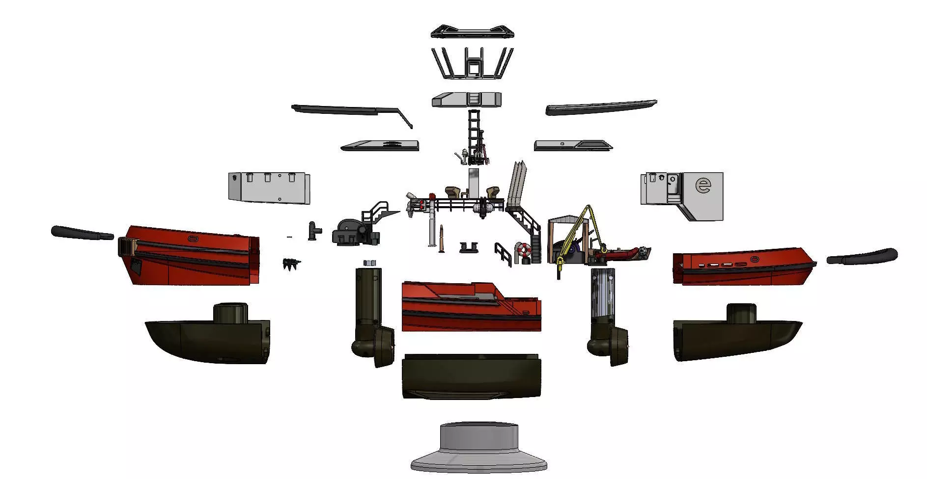 Modern Azimuth-Propelled Tug  3D Printable Model 3D print model_16