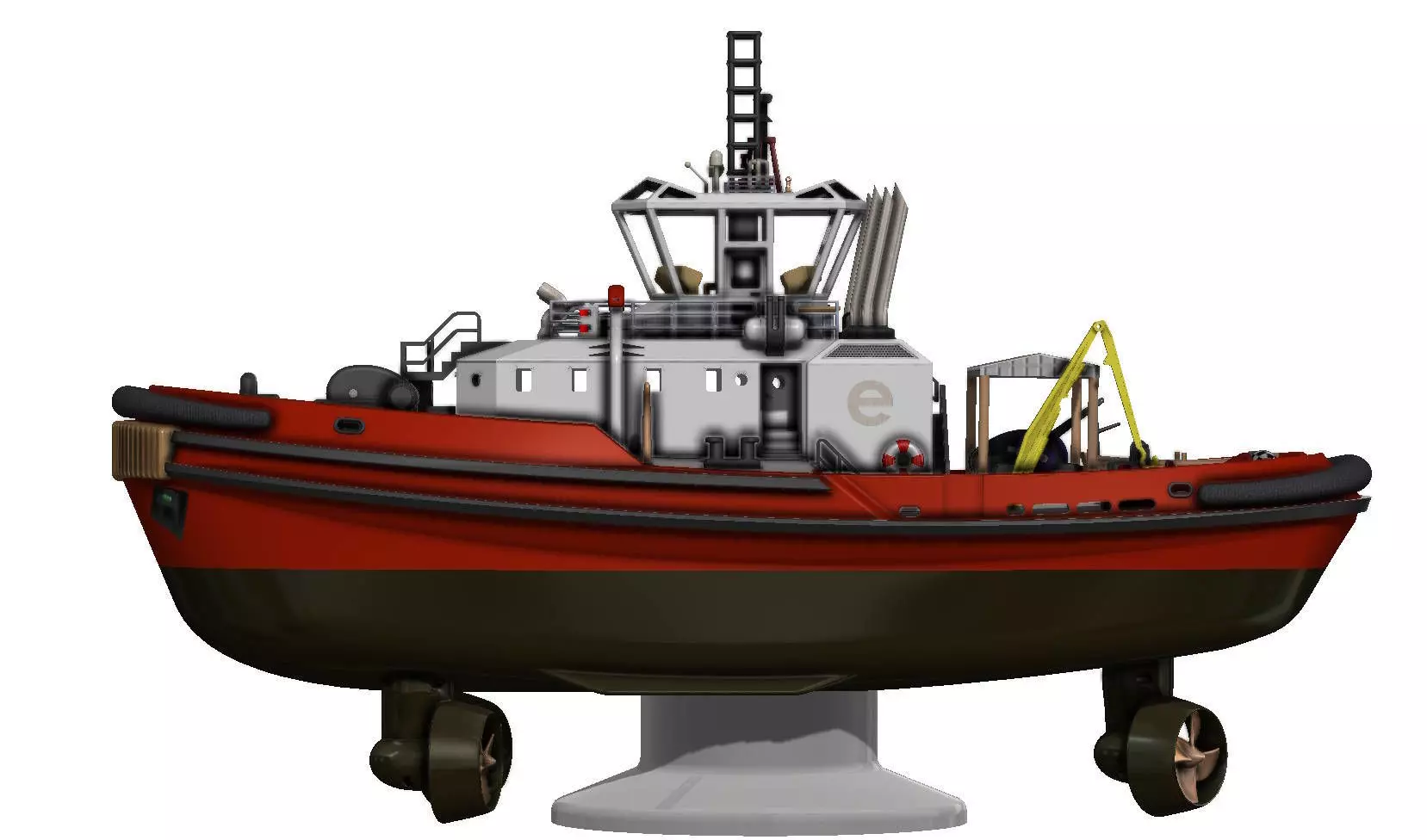 Modern Azimuth-Propelled Tug  3D Printable Model 3D print model_1