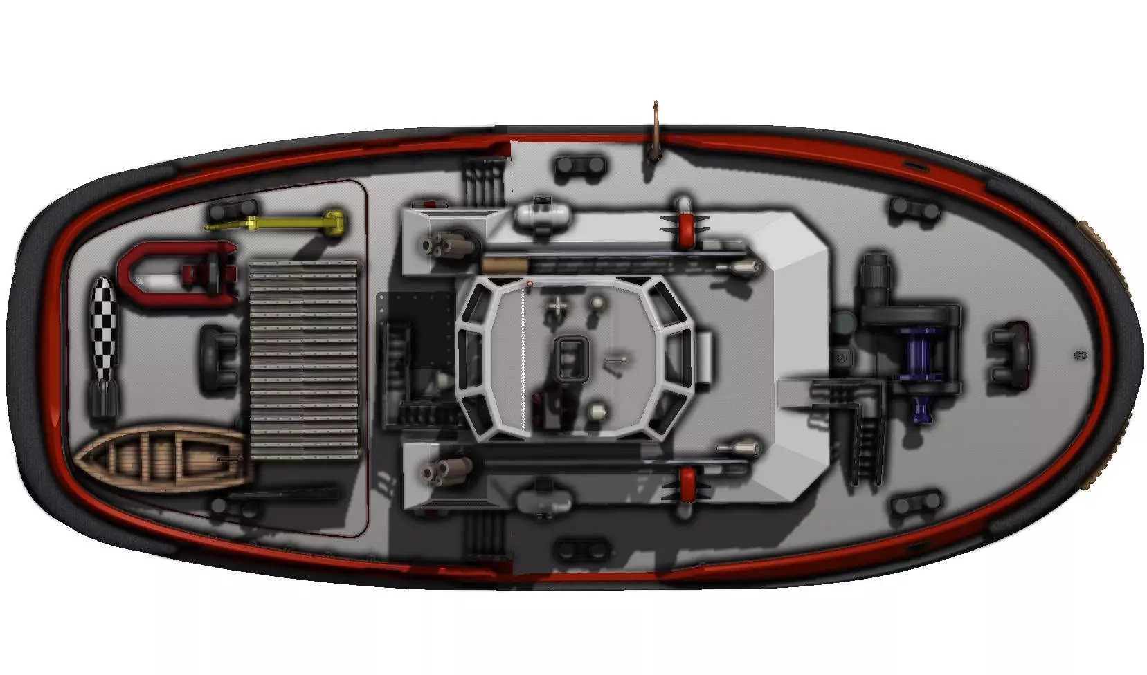 Modern Azimuth-Propelled Tug  3D Printable Model 3D print model_10