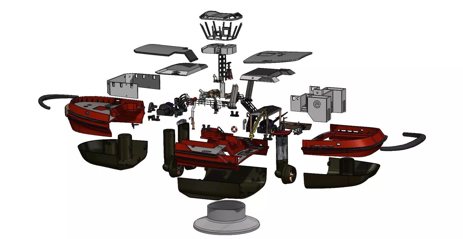 Modern Azimuth-Propelled Tug  3D Printable Model 3D print model_18