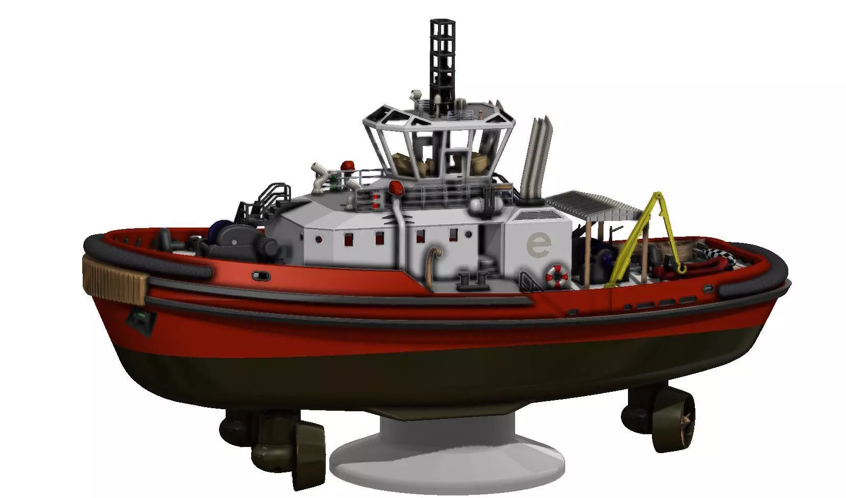 Modern Azimuth-Propelled Tug  3D Printable Model 3D print model_0