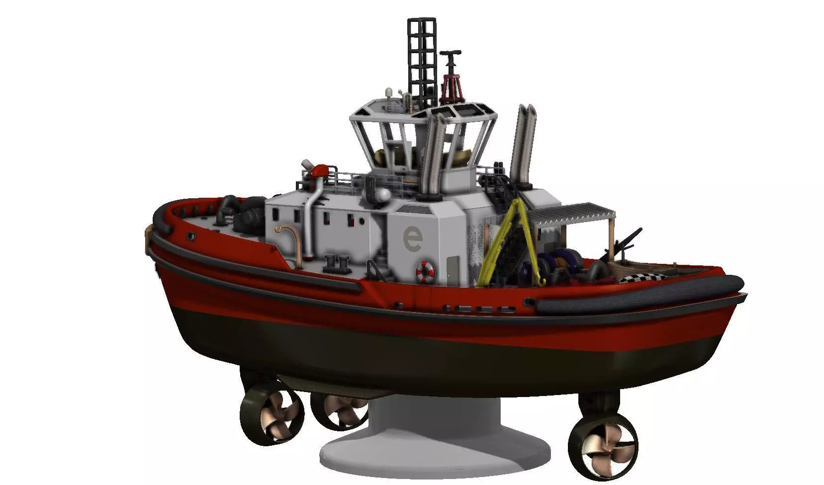 Modern Azimuth-Propelled Tug  3D Printable Model 3D print model_2