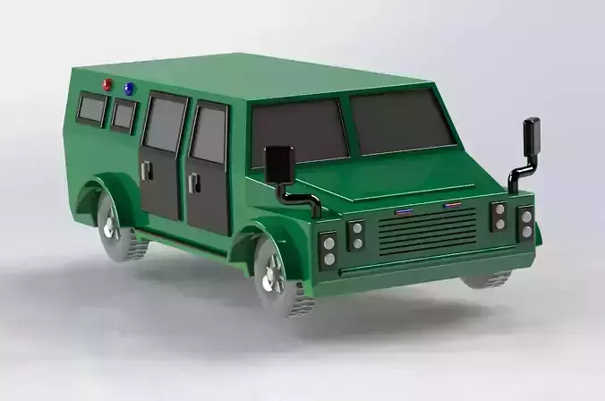 Armored SUV  printable 3D Model