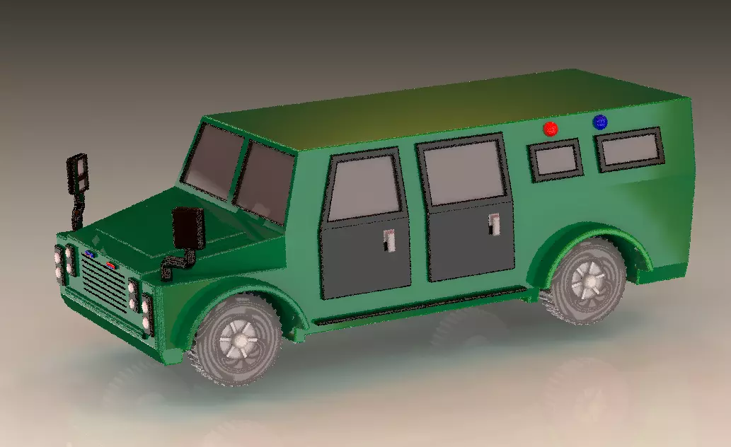 Armored SUV  printable 3D Model 3D print model_6