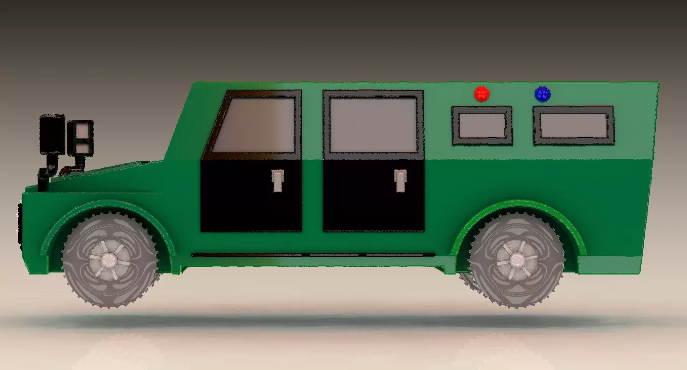 Armored SUV  printable 3D Model 3D print model_7