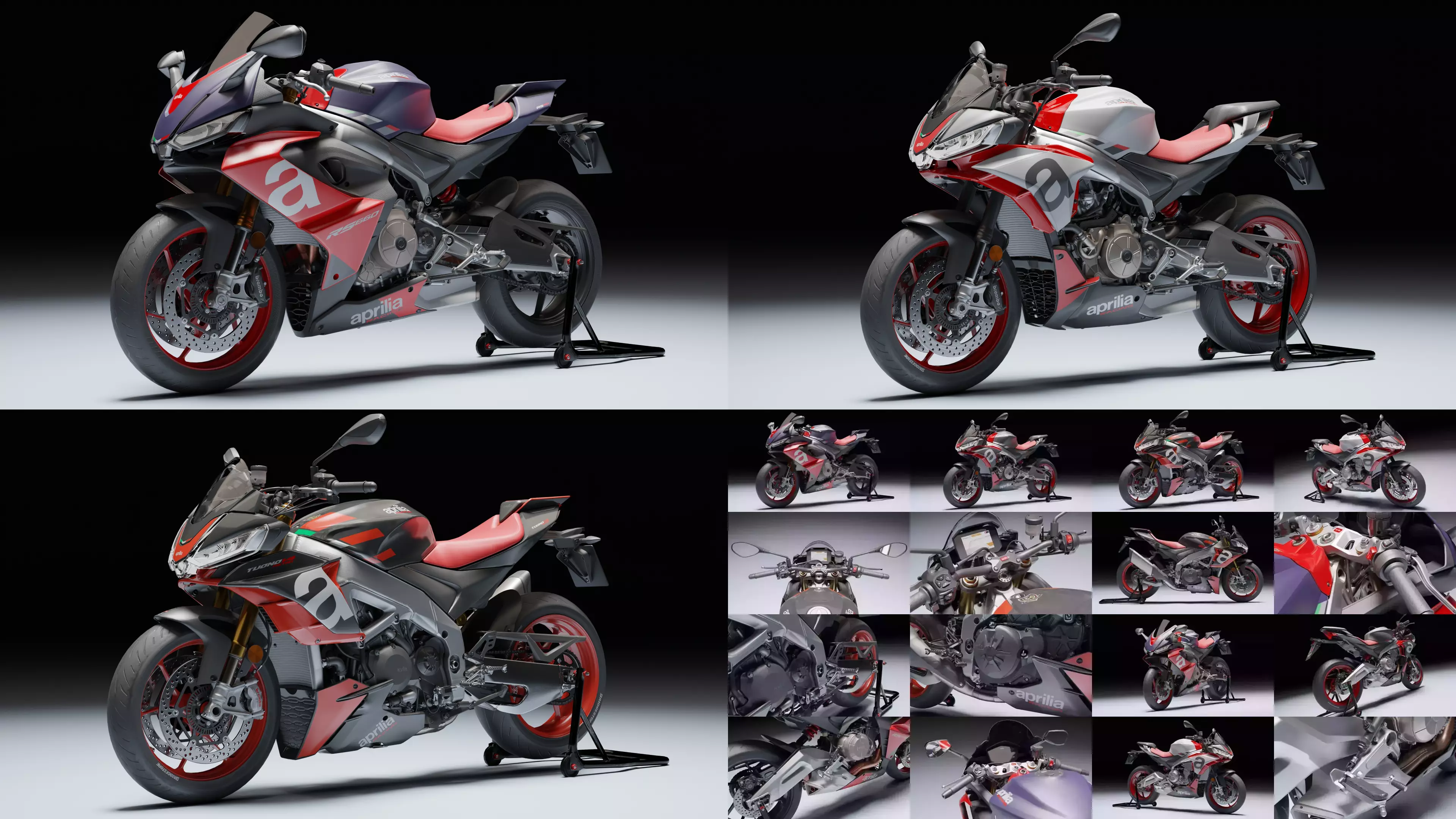 Aprilia 660 Street Trio 3D Model Collection_0