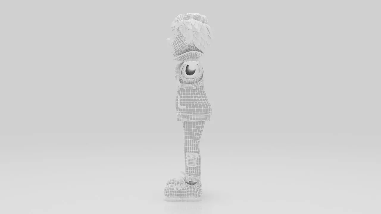 Character Nipo Rigged  Low-poly 3D model_10