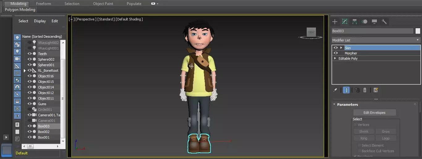 Character Nipo Rigged  Low-poly 3D model_13