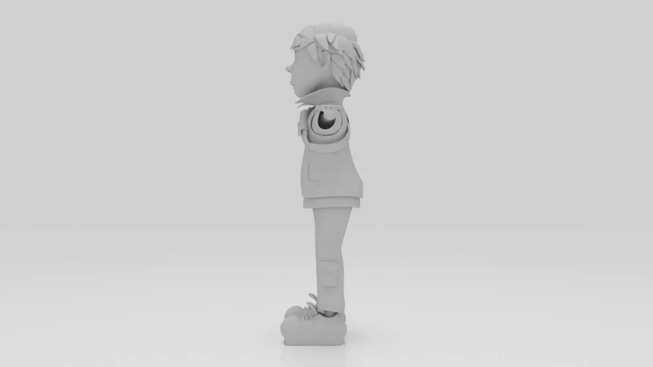 Character Nipo Rigged  Low-poly 3D model_6