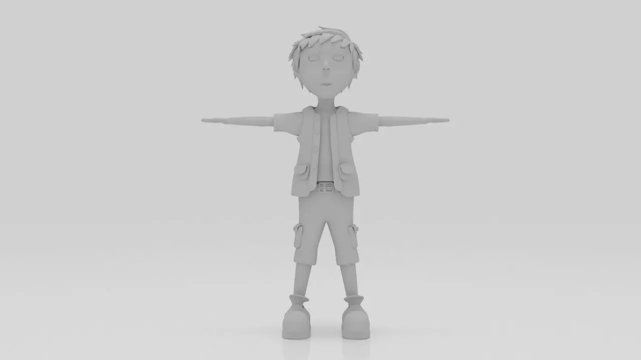 Character Zila Rigged  Low-poly 3D model_5
