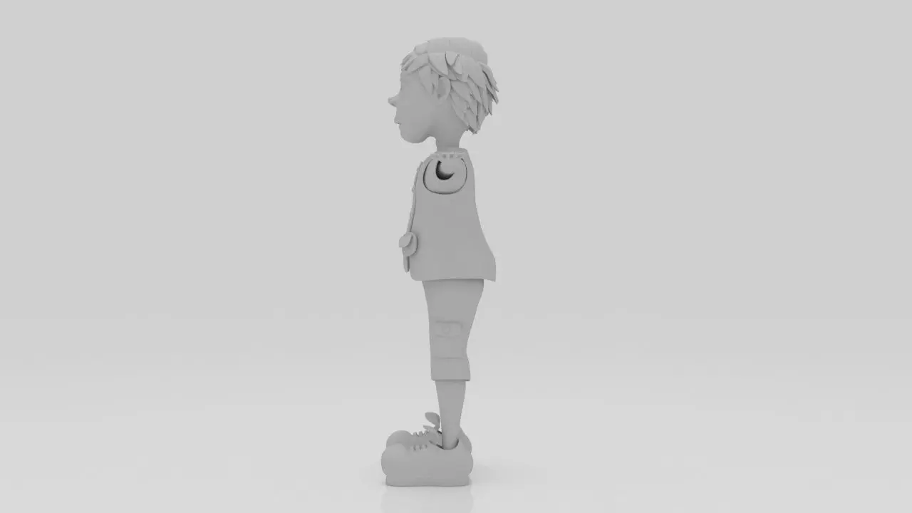 Character Zila Rigged  Low-poly 3D model_6
