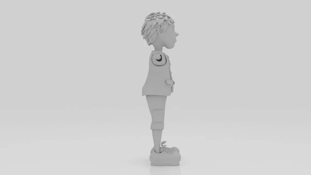 Character Zila Rigged  Low-poly 3D model_8