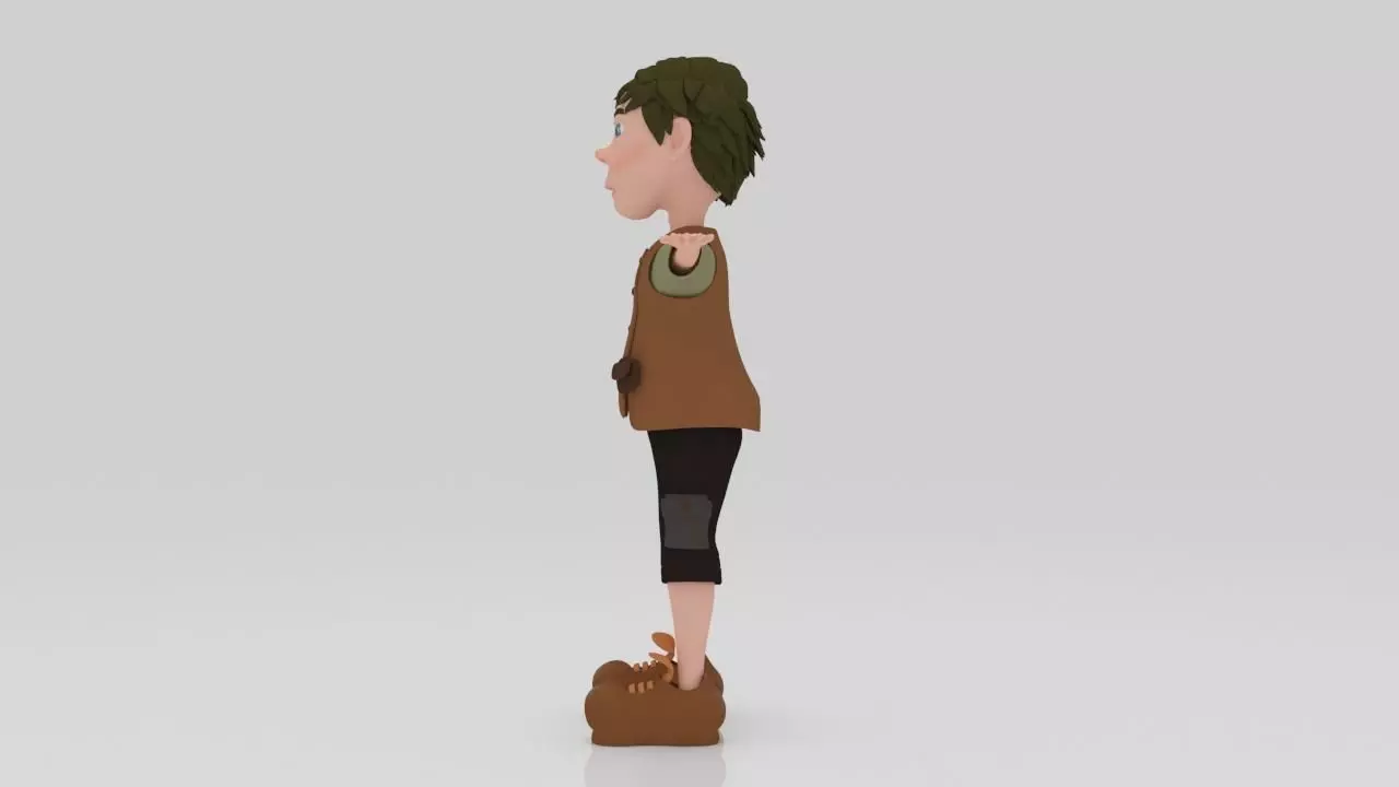 Character Zila Rigged  Low-poly 3D model_2