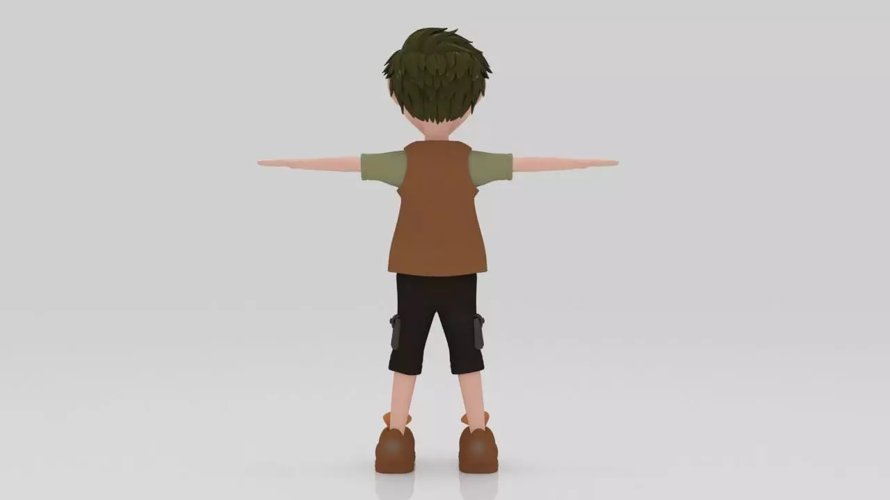 Character Zila Rigged  Low-poly 3D model_3