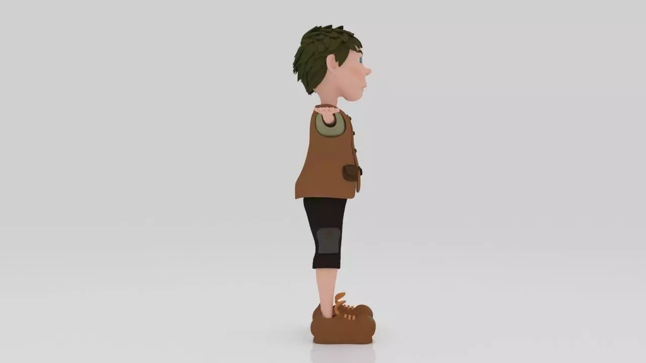 Character Zila Rigged  Low-poly 3D model_4