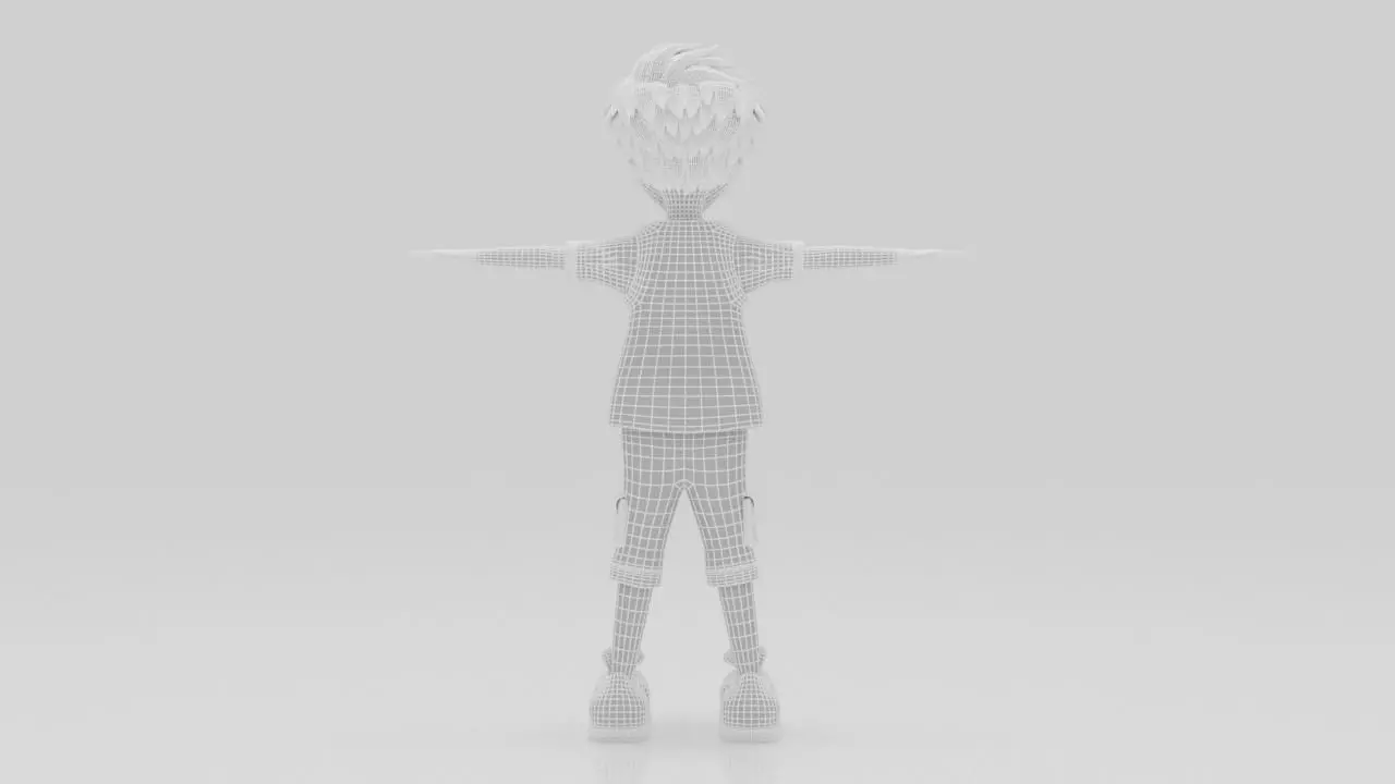 Character Zila Rigged  Low-poly 3D model_11