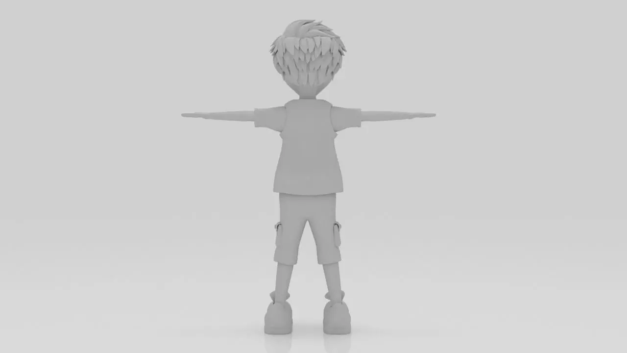 Character Zila Rigged  Low-poly 3D model_7
