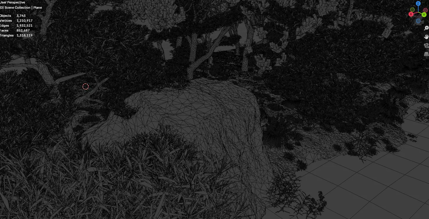 Lake in the forest 3D model_9