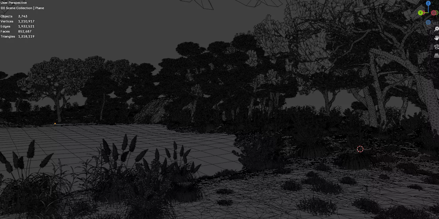 Lake in the forest 3D model_10