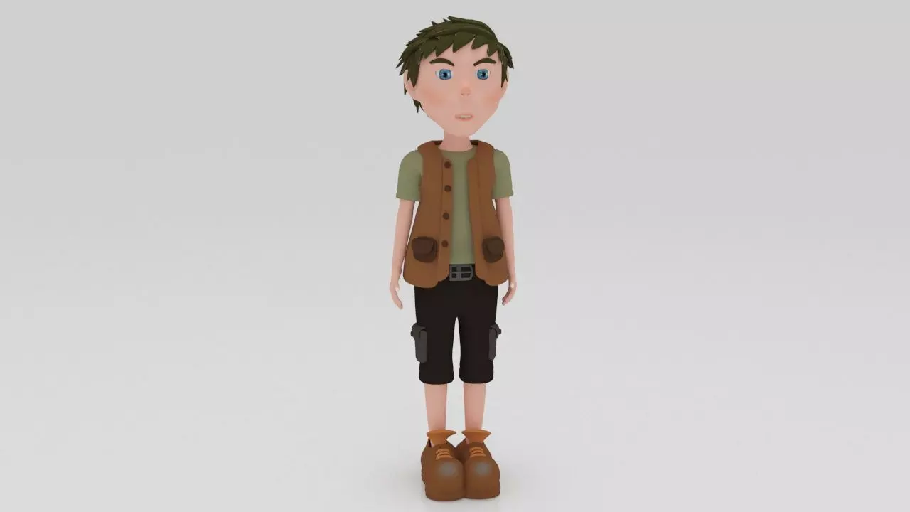 Character pack Rigged 05 Low-poly 3D model_19
