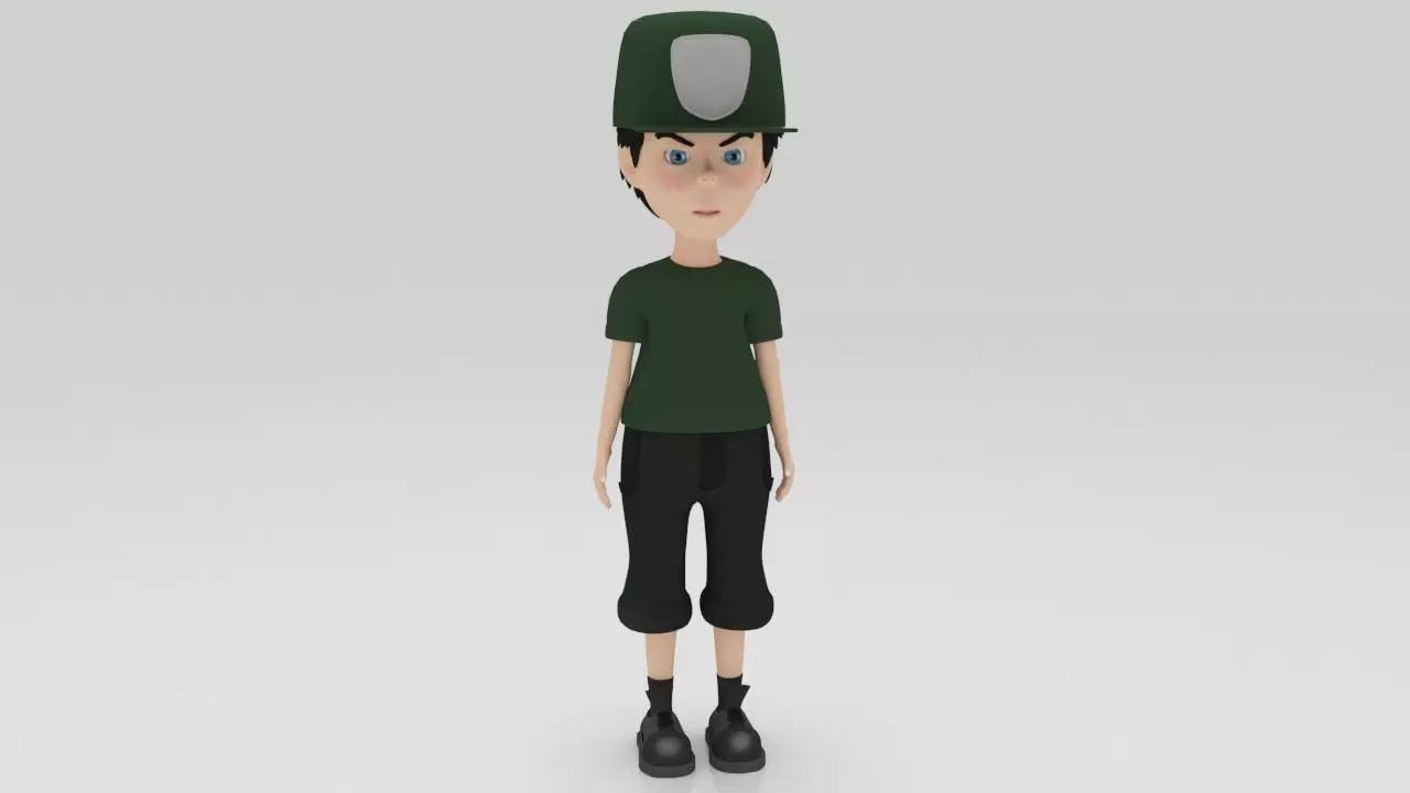 Character pack Rigged 05 Low-poly 3D model_11