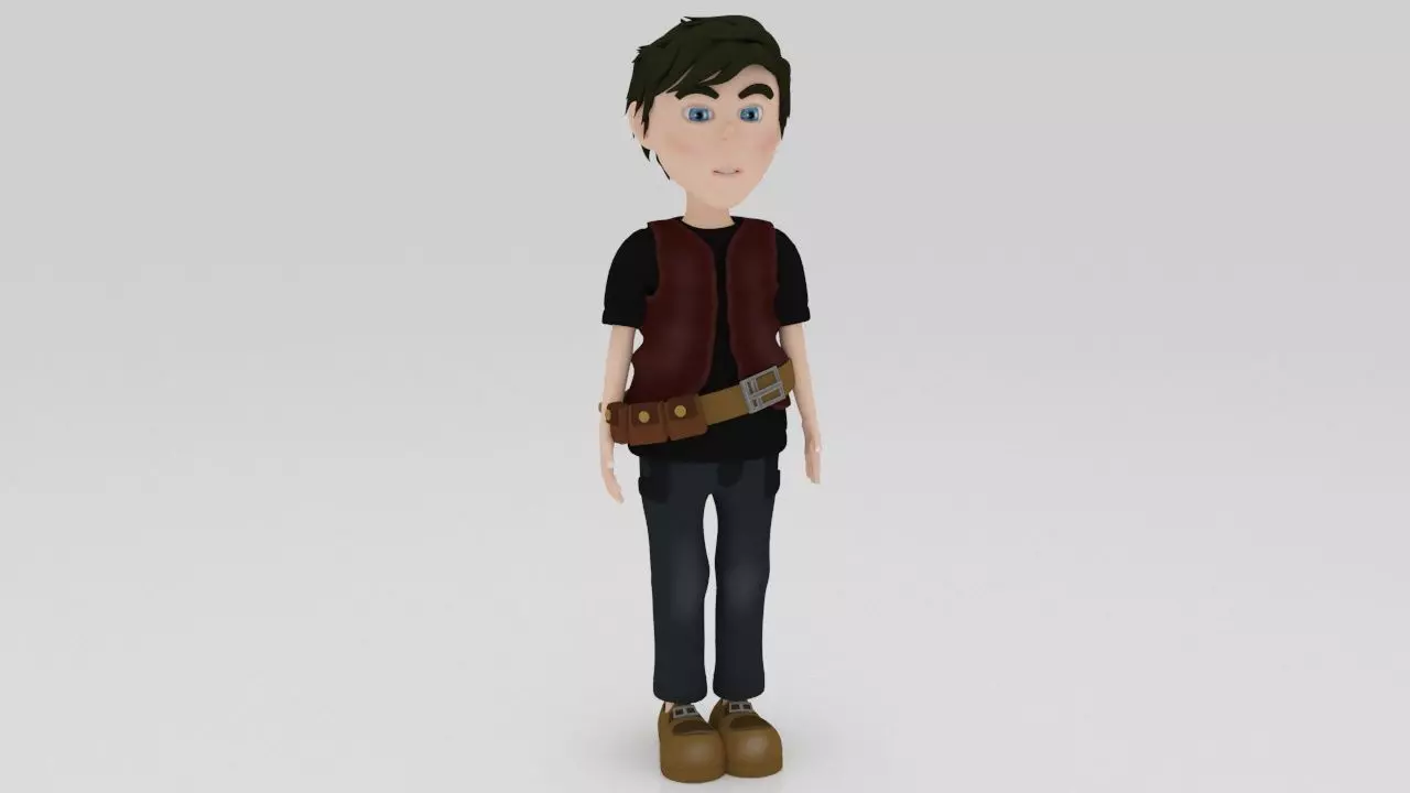 Character pack Rigged 05 Low-poly 3D model_9