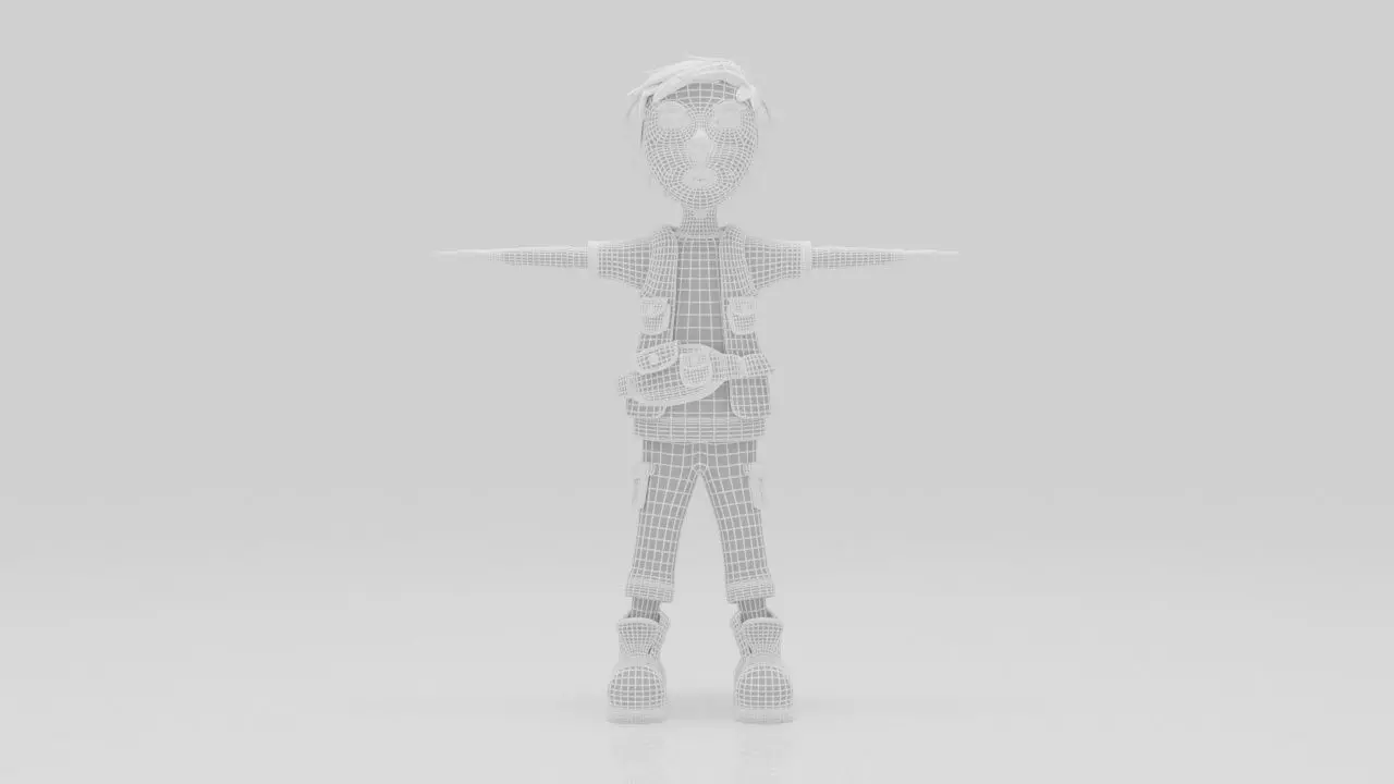 Character pack Rigged 05 Low-poly 3D model_18