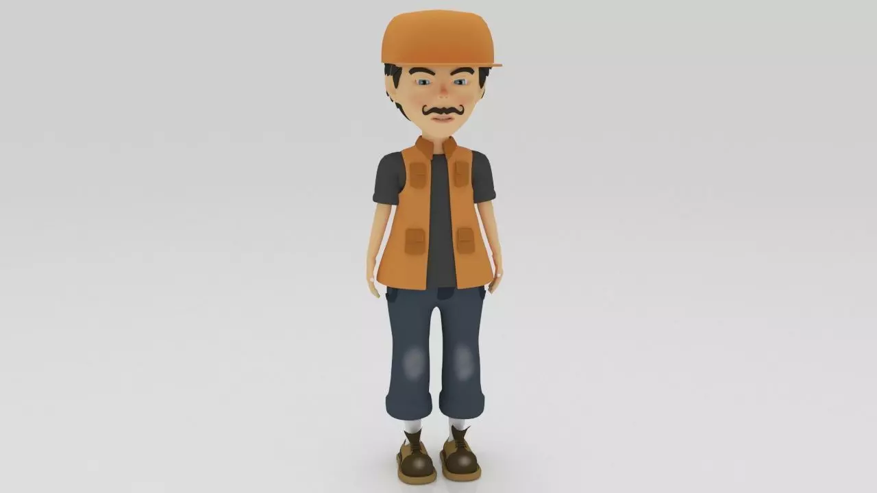 Character pack Rigged 05 Low-poly 3D model_13