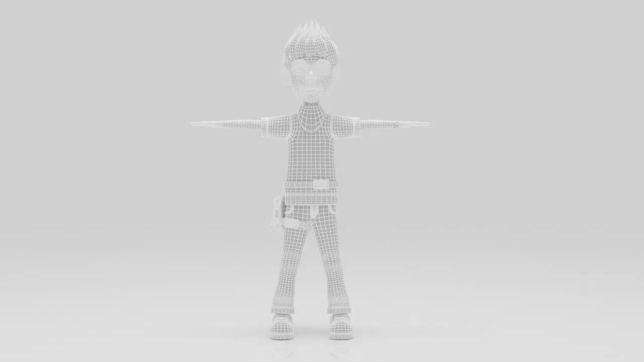 Character pack Rigged 05 Low-poly 3D model_4
