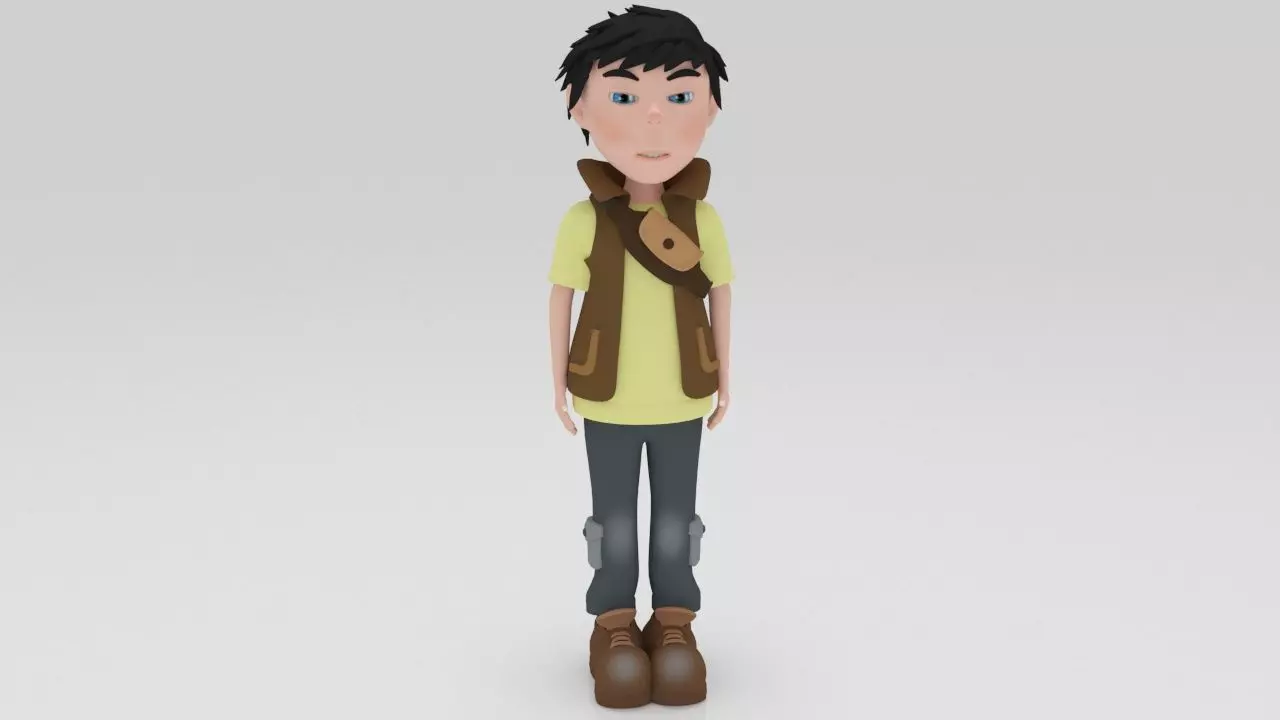 Character pack Rigged 05 Low-poly 3D model_15