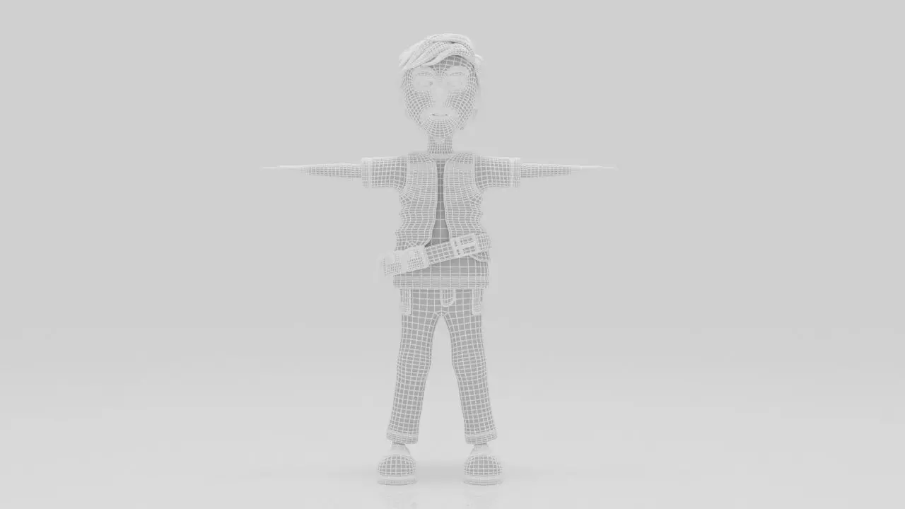 Character pack Rigged 05 Low-poly 3D model_10