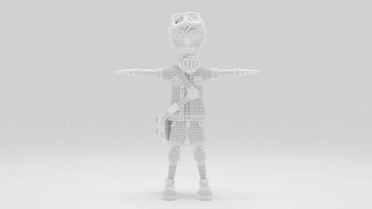 Character pack Rigged 05 Low-poly 3D model_2