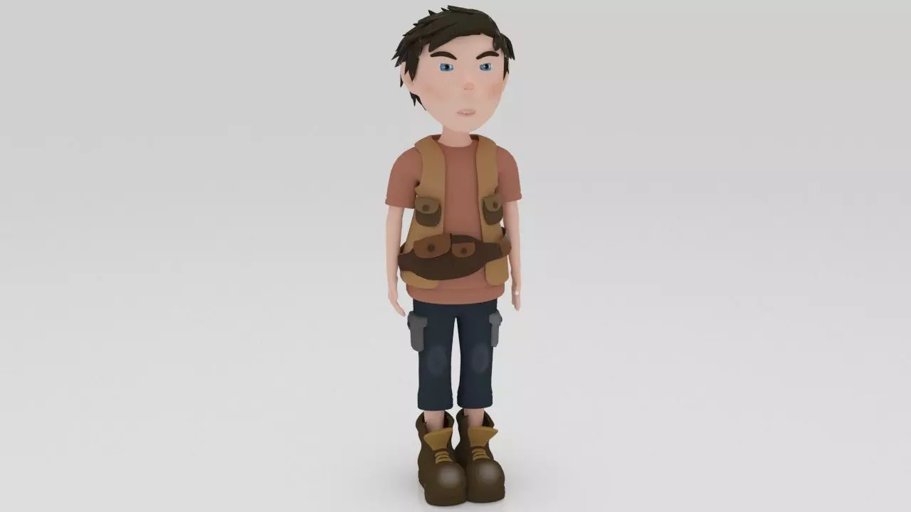 Character pack Rigged 05 Low-poly 3D model_17