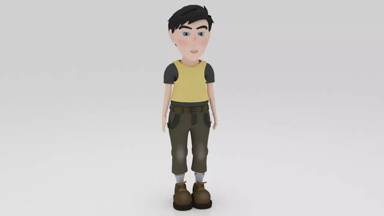 Character pack Rigged 05 Low-poly 3D model_5